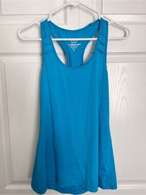 Marika Teal Performance Racerback Tank Top